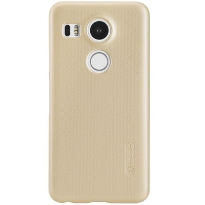 LG Nexus 5X Nillkin Frosted Shield zelta plastmasas apvalks + ekrāna aizsargplēve / Vacins.lv