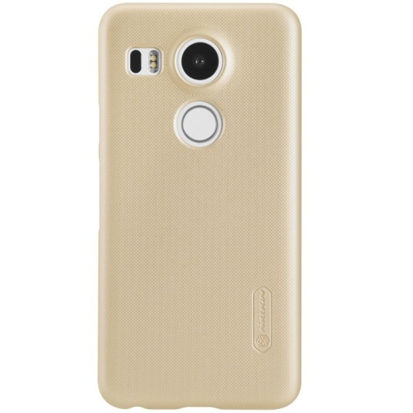 „Nillkin“ Frosted Shield dėklas - auksinis + apsauginė ekrano plėvelė (Nexus 5X)