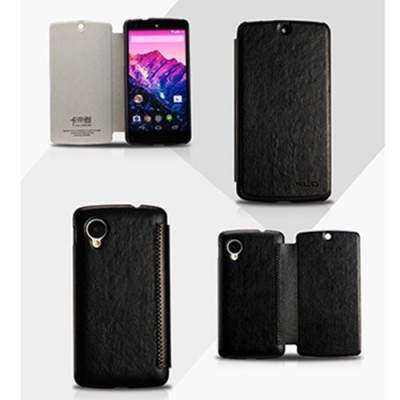 LG Nexus 5 E980 „Kalaideng“ Enland ādas atvēramais melns futrālis / Vacins.lv
