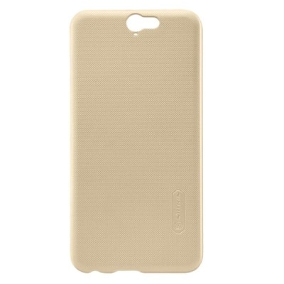 HTC One A9 Nillkin Frosted Shield auksinis plastikinis dėklas + apsauginė ekrano plėvelė / Priedai.lt