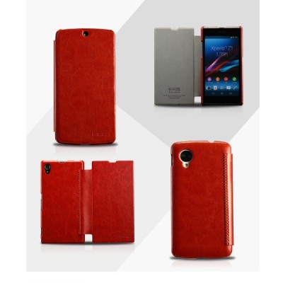 LG Nexus 5 E980 „Kalaideng“ Enland ādas atvēramais sarkans futrālis / Vacins.lv