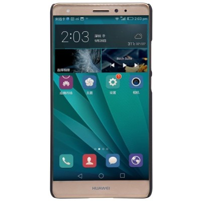 Huawei Mate S Nillkin Frosted Shield juodas plastikinis dėklas + apsauginė ekrano plėvelė / Priedai.lt