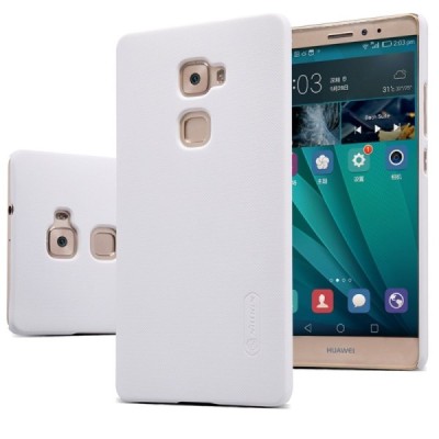 Huawei Mate S Nillkin Frosted Shield baltas plastikinis dėklas + apsauginė ekrano plėvelė / Priedai.lt