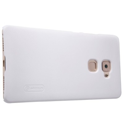 Huawei Mate S Nillkin Frosted Shield baltas plastikinis dėklas + apsauginė ekrano plėvelė / Priedai.lt