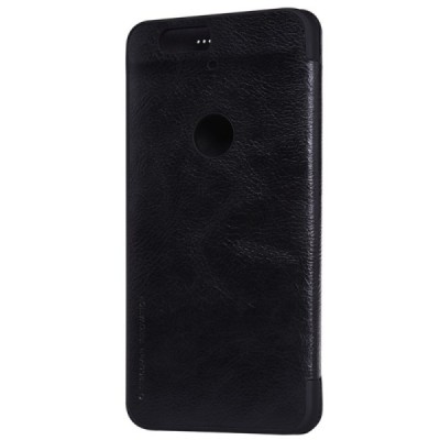 Greznais „Nillkin“ Qin sērijas ādas atvērams melns Huawei Nexus 6P maciņš (maks) / Vacins.lv