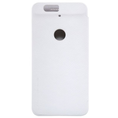 Greznais „Nillkin“ Qin sērijas ādas atvērams balts Huawei Nexus 6P maciņš (maks) / Vacins.lv