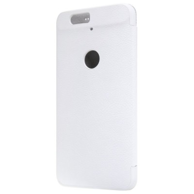 Greznais „Nillkin“ Qin sērijas ādas atvērams balts Huawei Nexus 6P maciņš (maks) / Vacins.lv