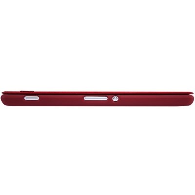 Greznais „Nillkin“ Qin sērijas ādas atvērams sarkans Sony Xperia C5 Ultra maciņš (maks) / Vacins.lv