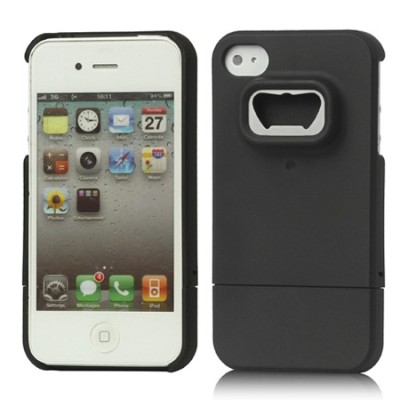 Plastmasas Apple iPhone 4, 4S apvalks ar iebūvētu pudeles attaisāmo / Vacins.lv