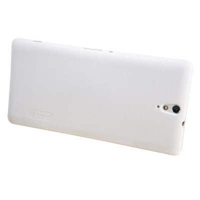 Sony Xperia C5 Ultra Nillkin Frosted Shield balts plastmasas apvalks + ekrāna aizsargplēve / Vacins.lv