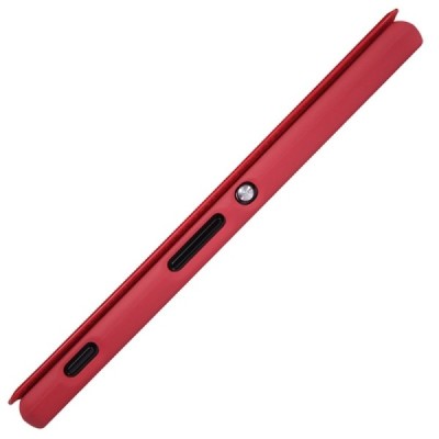 Prabangus „Nillkin“ Qin serijos raudonas odinis atverčiamas Sony Xperia M5 dėklas / Priedai.lt