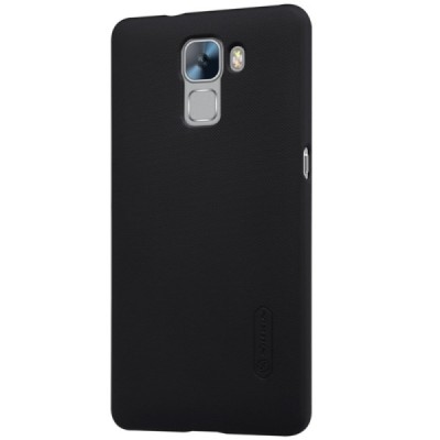 Huawei Honor 7 Nillkin Frosted Shield melns plastmasas apvalks + ekrāna aizsargplēve / Vacins.lv