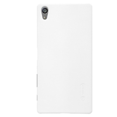 Sony Xperia Z5 Premium Nillkin Frosted Shield baltas plastikinis dėklas + apsauginė ekrano plėvelė / Priedai.lt