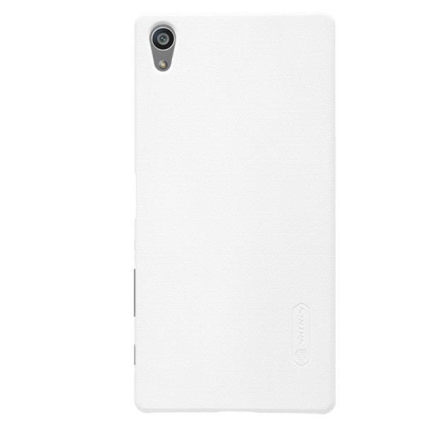 „Nillkin“ Frosted Shield dėklas - baltas + apsauginė ekrano plėvelė (Xperia Z5 Premium)