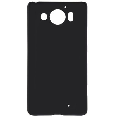 Microsoft Lumia 950 Nillkin Frosted Shield melns plastmasas apvalks + ekrāna aizsargplēve / Vacins.lv