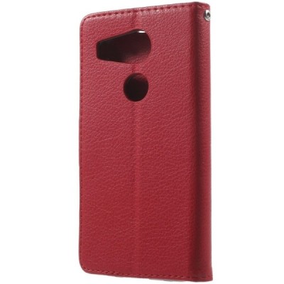 LG Nexus 5X atvēramais ādas sarkans maciņš (maks) / Vacins.lv