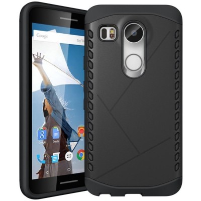 Pastiprinātas aizsardzības melns LG Nexus 5X apvalks / Vacins.lv