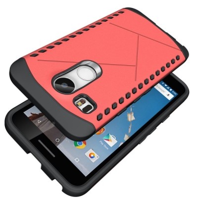 Pastiprinātas aizsardzības sarkans LG Nexus 5X apvalks / Vacins.lv