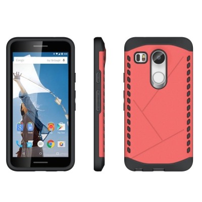 Pastiprinātas aizsardzības sarkans LG Nexus 5X apvalks / Vacins.lv