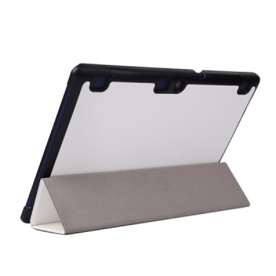 Lenovo Tab2 A10-70 10,1 atverčiamas baltas odinis dėklas (sulankstomas) / Priedai.lt