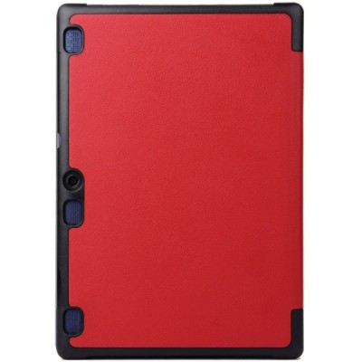 Lenovo Tab2 A10-70 10,1 atverčiamas raudonas odinis dėklas (sulankstomas) / Priedai.lt