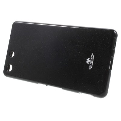 Sony Xperia M5 Mercury melns cieta silikona (TPU) apvalks / vacins.lv