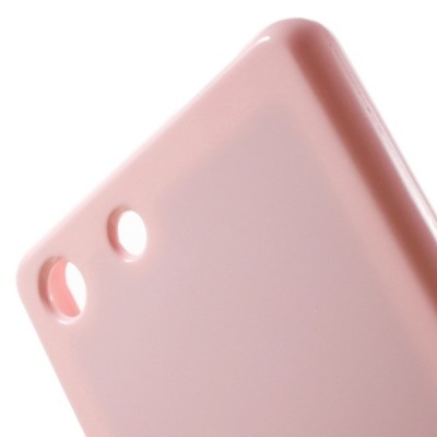 Sony Xperia M5 Mercury gaiši rozs cieta silikona (TPU) apvalks / vacins.lv