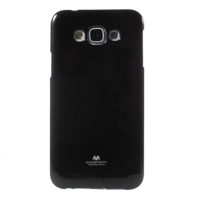 Samsung Galaxy E7 Mercury melns cieta silikona (TPU) apvalks / vacins.lv