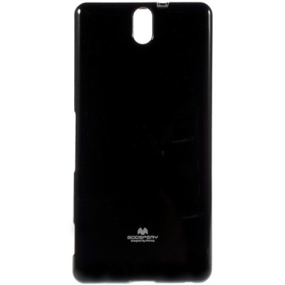 Sony Xperia C5 Ultra Mercury juodas kieto silikono tpu dėklas - nugarėlė / Priedai.lt
