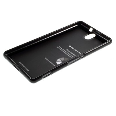 Sony Xperia C5 Ultra Mercury juodas kieto silikono tpu dėklas - nugarėlė / Priedai.lt