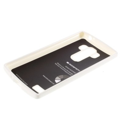 LG G4s (H735) Mercury balts cieta silikona (TPU) apvalks / vacins.lv