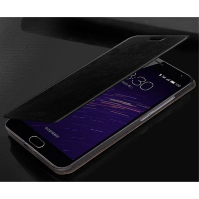 „Mofi“ Rui serijos Meizu MX5 juodas odinis atverčiamas dėklas / Priedai.lt