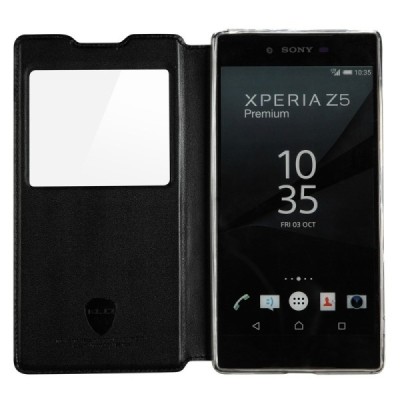Sony Xperia Z5 Premium „Kalaideng“ Sun atvēramais melns maciņš / Vacins.lv