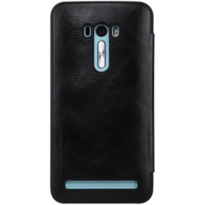 Greznais „Nillkin“ Qin sērijas ādas atvērams melns Asus Zenfone Selfie (ZD551KL) maciņš / Vacins.lv
