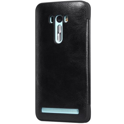 Greznais „Nillkin“ Qin sērijas ādas atvērams melns Asus Zenfone Selfie (ZD551KL) maciņš / Vacins.lv