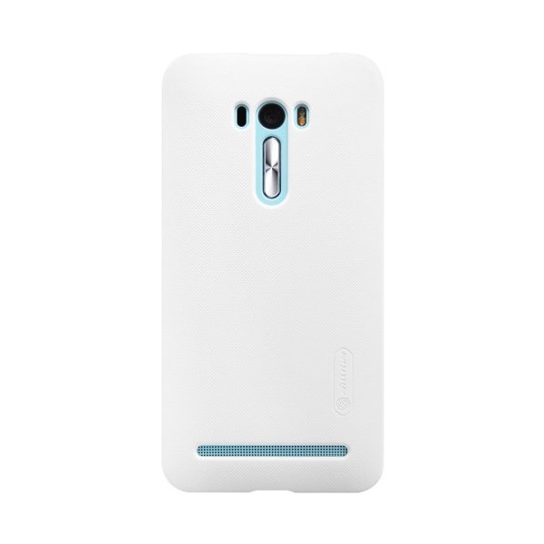 „Nillkin“ Frosted Shield apvalks - balts + ekrāna aizsargplēve (Zenfone Selfie)