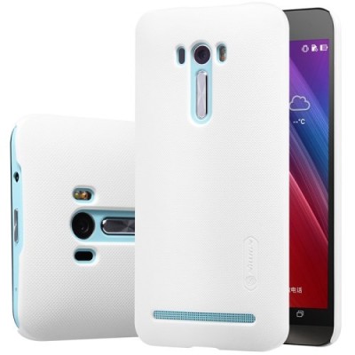 Asus Zenfone Selfie (ZD551KL) Nillkin Frosted Shield balts plastmasas apvalks + ekrāna aizsargplēve / Vacins.lv