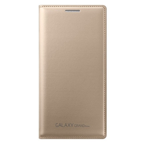 „Samsung“ Flip Wallet Cover atvērams maciņš - zelta (Galaxy Grand Prime)