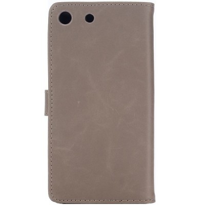 Sony Xperia M5 atvēramais ādas smilšains retro maciņš (maks) / Vacins.lv