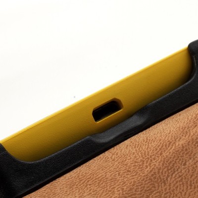Nokia Lumia 520 klasisks ādas vertikāli atvēramais melns maciņš / Vacins.lv