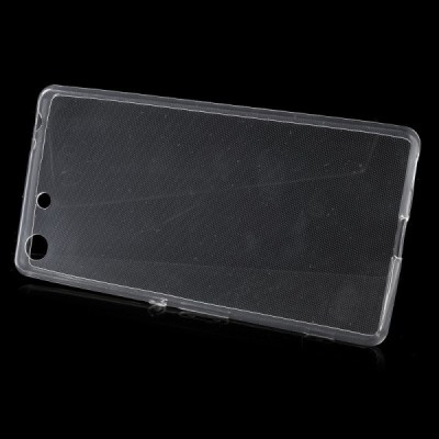 Sony Xperia M5 skaidrus (permatomas) silikoninis TPU ploniausias pasaulyje bespalvis dėklas / Priedai.lt