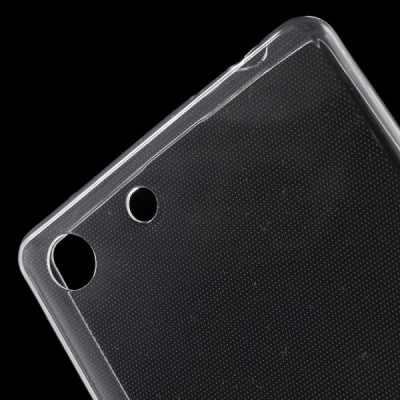 Sony Xperia M5 skaidrus (permatomas) silikoninis TPU ploniausias pasaulyje bespalvis dėklas / Priedai.lt