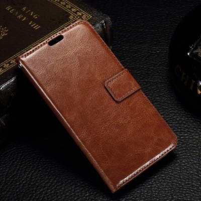 Microsoft Lumia 550 atvēramais ādas brūns maciņš (maks) / Vacins.lv
