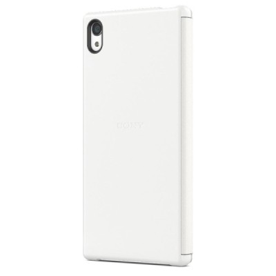 Oficiāls Sony Xperia Z5 Premium Style Cover Window balts atvērams maciņš SCR46 / Vacins.lv