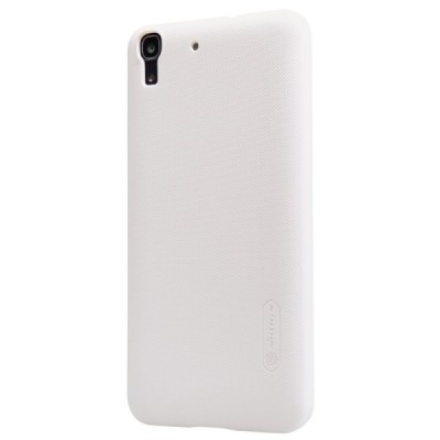 Huawei Y6 Nillkin Frosted Shield balts plastmasas apvalks + ekrāna aizsargplēve / Vacins.lv