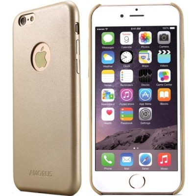 Apple iPhone 6s „Amorus“ Slim Leather zelta ādas apvalks / Vacins.lv