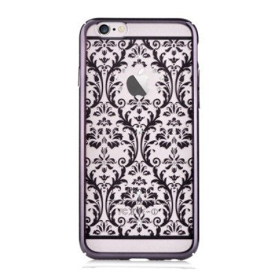 Apple iPhone 6S elegants Devia Crystal Baroque Swarovski dzidrs (caurspīdīgs) melns plastmasas apvalks ar kristāliem / Vacins.lv