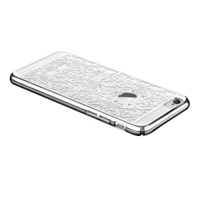 Apple iPhone 6S elegants Devia Crystal Baroque Swarovski dzidrs (caurspīdīgs) sudrabs plastmasas apvalks ar kristāliem / Vacins.