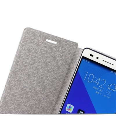 Huawei Honor 7 „Mofi“ Rui sērijas brūns ādas atvērams maciņš / Vacins.lv