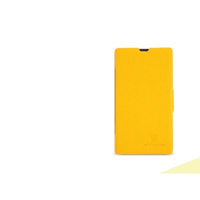 Nokia Lumia 520 „Nillkin“ Fresh atvēramais dzeltens futrālis / Vacins.lv